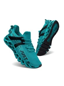 Men's Athletic Shoes Running Walking Tennis Shoes Sports Non Slip Sneakers - Màu xanh ngọc - Xem 5