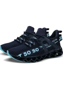 APRILSPRING Mens Athletic Shoes Running Walking Blade Tennis Sneakers - 藏蓝色 - 查看 6