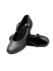 Dynadans PU Leather Ankle Strap Character Shoe 1.55'' Dance Shoes for Women - màu đen - Xem 2