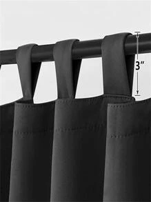 BONZER 1pc Plain Outdoor Waterproof Curtain - Khaki - View 2