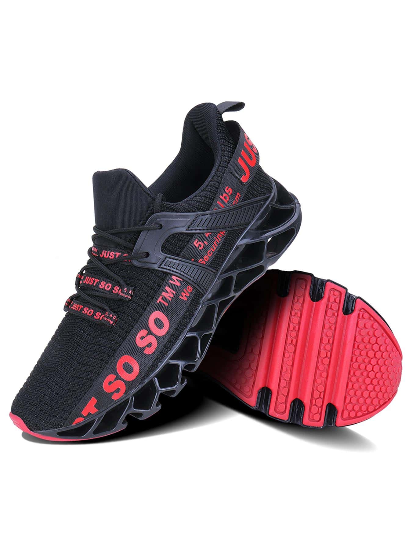 APRILSPRING Mens Athletic Shoes Running Walking Blade Tennis Sneakers - Đỏ - Xem 1