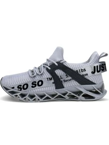 Men's Non Slip Sneakers Running Shoes Tennis Shoes Sports Shoes - Xám - Xem 2