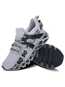 Men's Non Slip Sneakers Running Shoes Tennis Shoes Sports Shoes - Xám - Xem 1