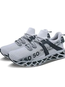 Men's Non Slip Sneakers Running Shoes Tennis Shoes Sports Shoes - Xám - Xem 5