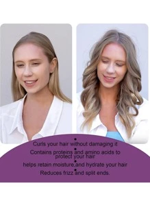 3pcs Heatless Curling Rod Headband - Baby Pink - View 9