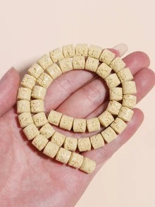 1串波西米亞風熔岩珠，DIY項鍊手鍊製作珠子，手工珠飾配件 - 黃色 - 查看 6