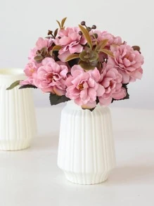 1pc Plastic Flower Vase - White - View 2