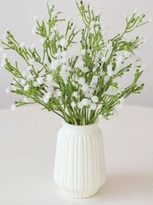 1pc Plastic Flower Vase - White - View 4