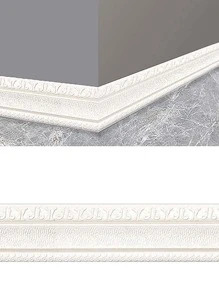 1pc PE Waterproof 3D Wall Edging Strip - White - View 3
