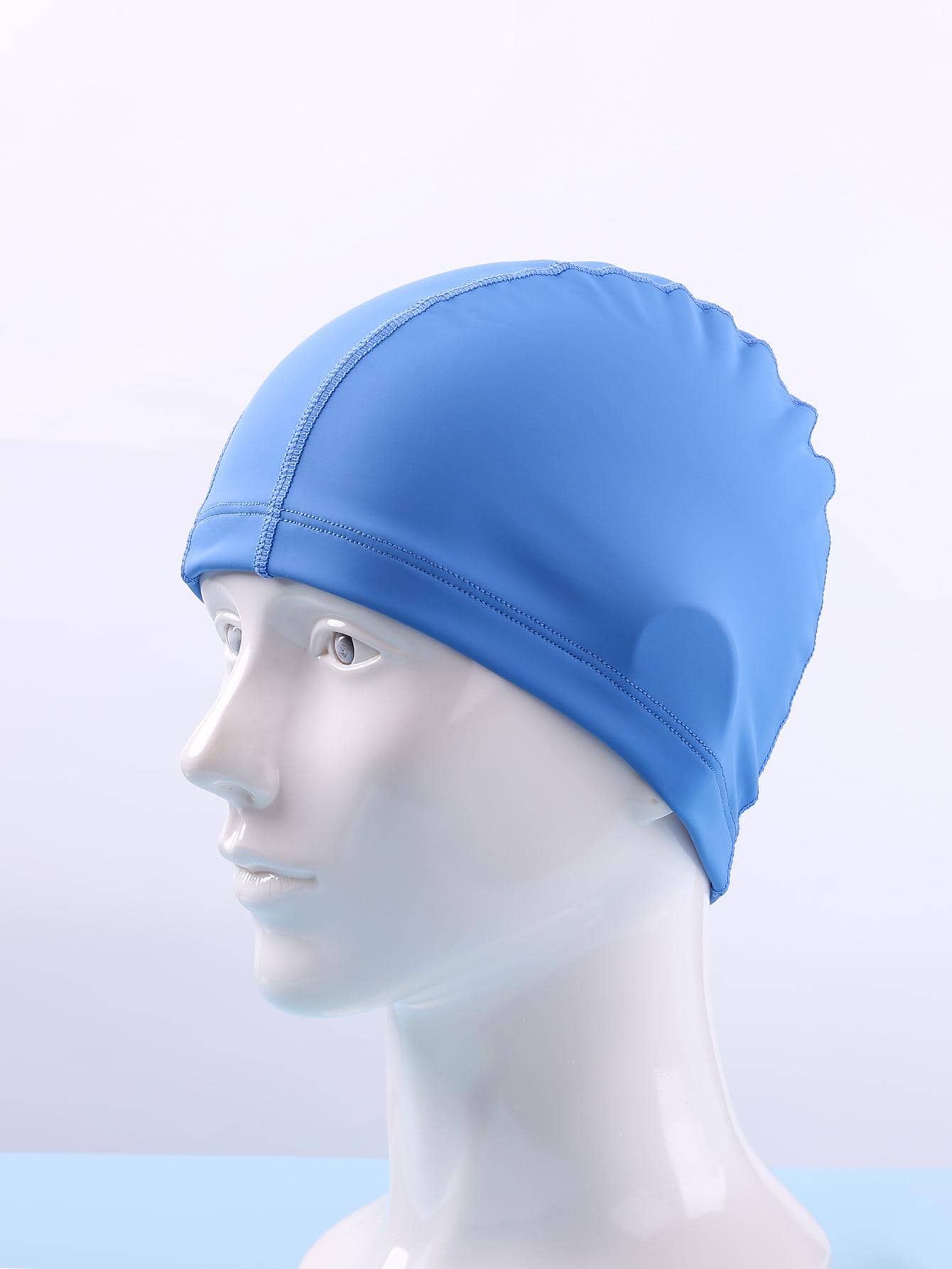 1 件防水蓝色健身泳帽、海滩必需品、海滩配件、泳池浮球 - 藍色 - 查看 1