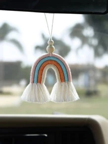 1 pieza Llavero de arcoíris diseño con diseño de fleco - Rosa - Ver 1