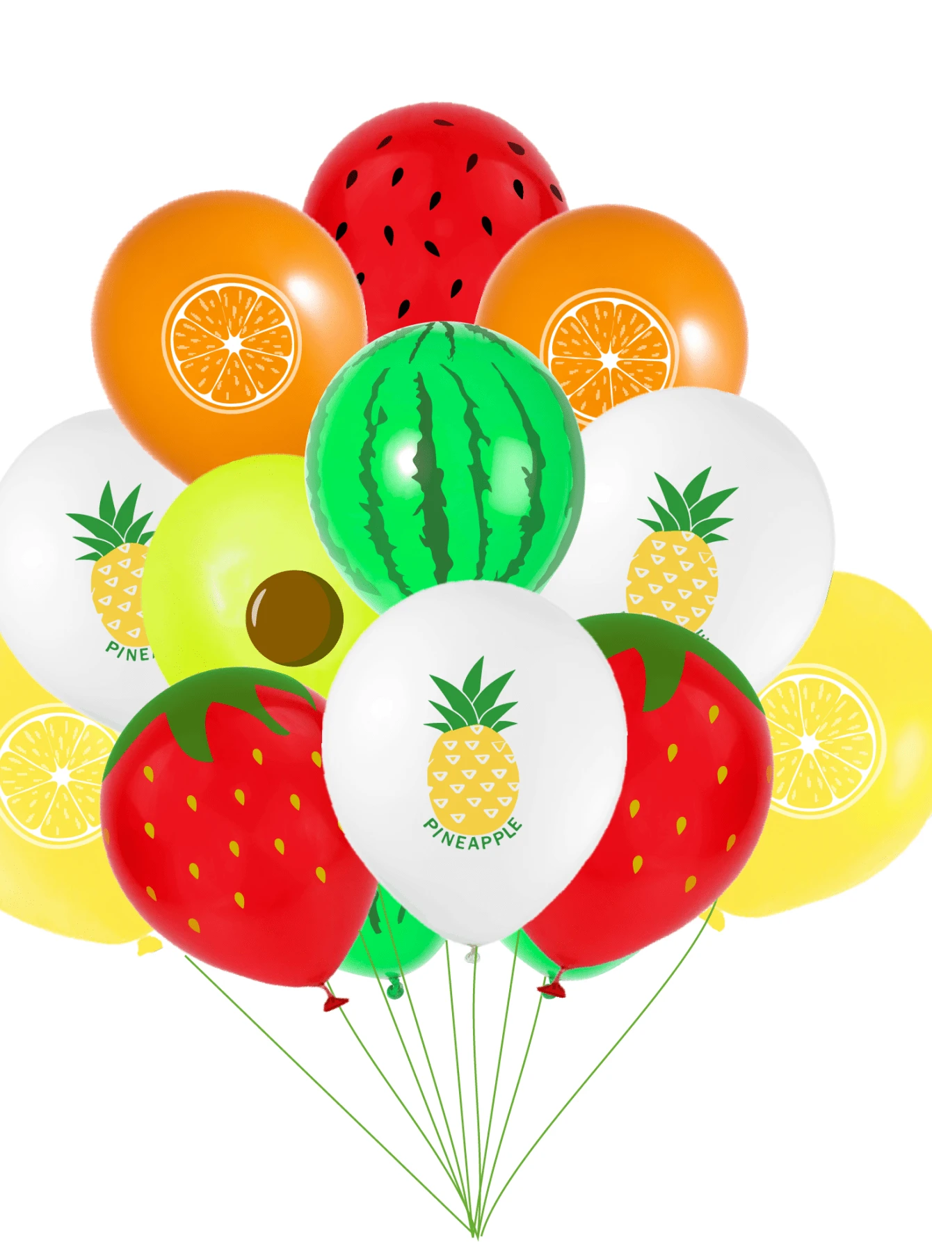 10 cái Bong Bóng Cao Su, Bong Bóng Trang Trí Họa Tiết Trái Cây Dễ Thương Cho Bữa Tiệc - Nhiều màu - Xem 1