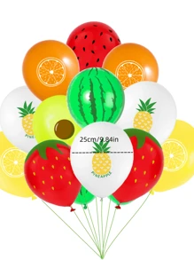 10 cái Bong Bóng Cao Su, Bong Bóng Trang Trí Họa Tiết Trái Cây Dễ Thương Cho Bữa Tiệc - Nhiều màu - Xem 3