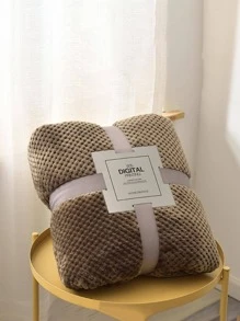 1 chiếc chăn phủ Sherpa Khaki, chăn trải giường bằng vải lông cừu hai mặt, chăn bốn mùa bằng vải sợi nhỏ sang trọng dùng cho giường hoặc ghế sofa (không bao gồm ruy băng và thiệp) - Cà phê nâu - Xem 2