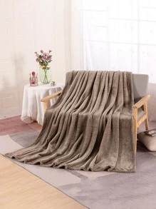 1 chiếc chăn phủ Sherpa Khaki, chăn trải giường bằng vải lông cừu hai mặt, chăn bốn mùa bằng vải sợi nhỏ sang trọng dùng cho giường hoặc ghế sofa (không bao gồm ruy băng và thiệp) - Cà phê nâu - Xem 3