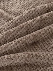 1 chiếc chăn phủ Sherpa Khaki, chăn trải giường bằng vải lông cừu hai mặt, chăn bốn mùa bằng vải sợi nhỏ sang trọng dùng cho giường hoặc ghế sofa (không bao gồm ruy băng và thiệp) - Cà phê nâu - Xem 6