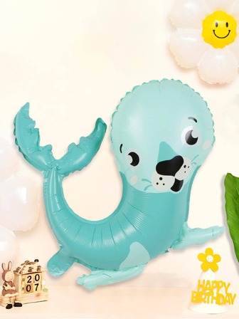 1入組可愛大海獅子形狀裝飾氣球適合派對