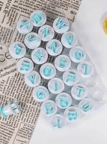 1入組字母圖案餅乾模具