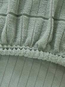 1pc Plain Bed Headboard Cover, Simple Fabric Bedside Cover For Bed - Dark Green - View 2