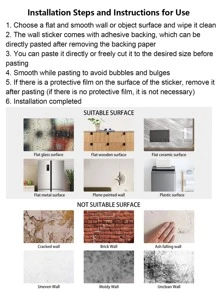 10入組幾何樣式地板貼紙 - 彩色 - 查看 5