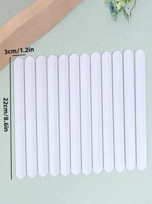 12 chiếc dây đeo cổ tay màu trơn - trắng - Xem 4
