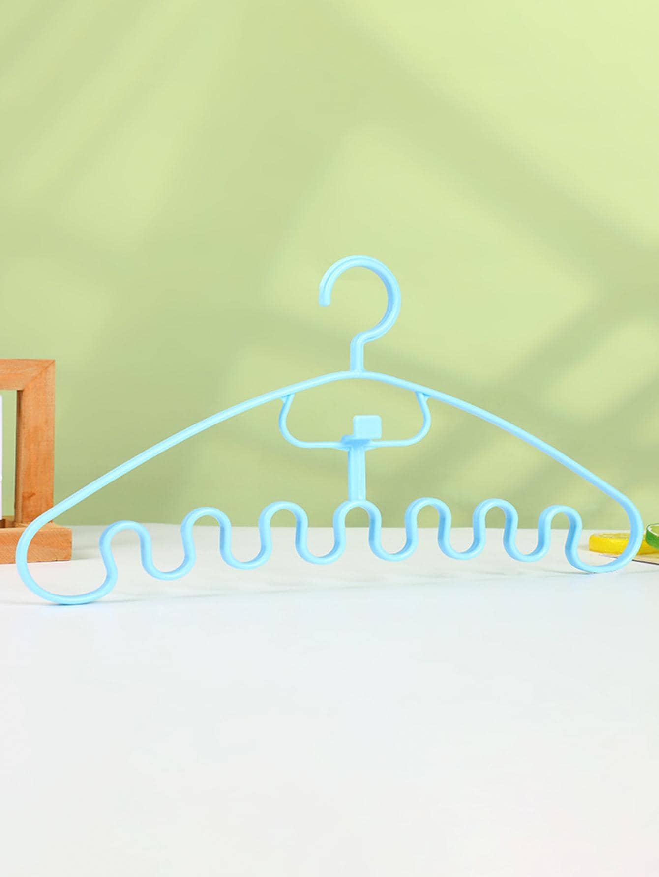 1/3/5/10入組素色塑膠衣架 - 藍色 - 查看 1