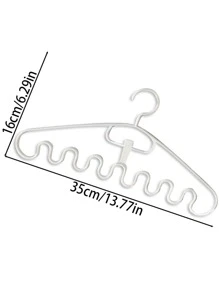 1/3/5/10pcs Plain Color Plastic Clothes Hanger - Pink - View 2