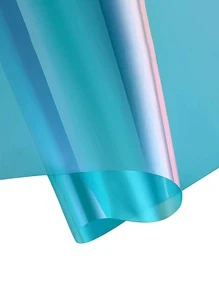 1 pieza Adhesivo de privacidad para ventana azul, adhesivo de ventana de PVC de color liso y sencillo para decoración del hogar - Celeste - Ver 2