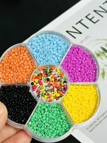 1set Mixed Color Glass Bead DIY Jewelry Accessory - Multicolor - View 3