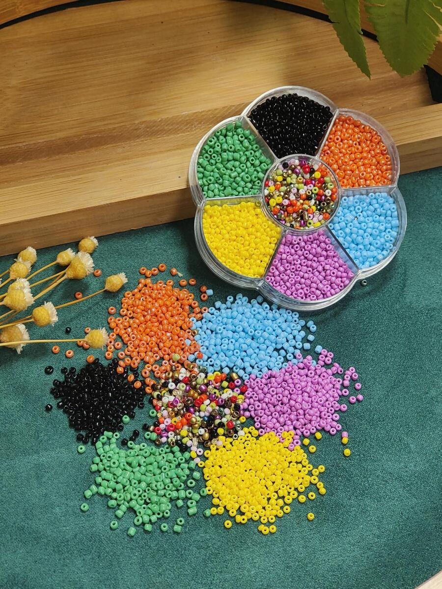 1set Mixed Color Glass Bead DIY Jewelry Accessory - Multicolor - View 1