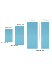1 pieza Adhesivo de privacidad para ventana azul, adhesivo de ventana de PVC de color liso y sencillo para decoración del hogar - Celeste - Ver 6