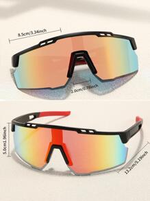 1副男士漸層充分防風太陽鏡適用於戶外 - 彩色 - 查看 5