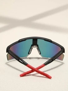 1副男士漸層充分防風太陽鏡適用於戶外 - 彩色 - 查看 4