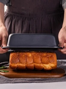 Khuôn nướng bánh mì dung tích lớn, Khay nướng chống dính, Khuôn bánh, Khuôn nướng pizza - Làm nóng đều, Dễ vệ sinh, Hoàn hảo để nướng bánh, Tiệc sinh nhật - Xám - Xem 3