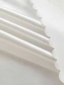 Plain Color Single Panel Curtain, Modern Polyester Double Layer Single Panel Blackout Curtain For Bedroom And Living Room - White - View 8