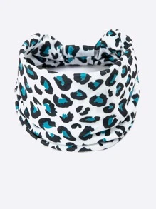 1 dây buộc tóc thời trang họa tiết da báo cho nữ để trang trí tóc - màu xanh lá - Xem 2