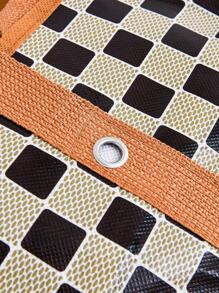 1入組格紋圖案被子收納袋 - 棕色 - 查看 4