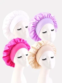 4入組女士素色休閒髮帽適用於室內 - 彩色 - 查看 2