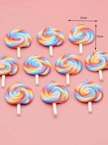 10pcs/set Creative Lollipop Design DIY Pendant For Women For DIY Jewelry Making