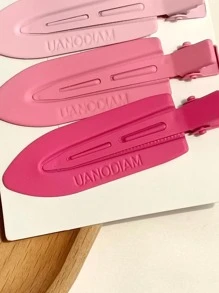 3 chiếc kẹp tóc cá sấu thời trang cho nữ dùng trong cuộc sống hàng ngày kẹp tóc trượt kẹp tóc - Hồng - Xem 5