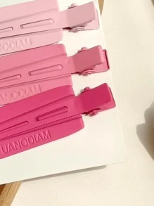 3 chiếc kẹp tóc cá sấu thời trang cho nữ dùng trong cuộc sống hàng ngày kẹp tóc trượt kẹp tóc - Hồng - Xem 6