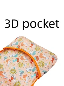 Bebé 1 pieza Babero poliéster zorro & con estampado de pavo real - Multicolor - Ver 4