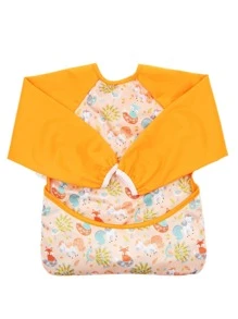 Bebé 1 pieza Babero poliéster zorro & con estampado de pavo real - Multicolor - Ver 6