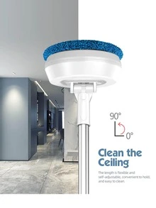 1pc Long Handle Electric Window Cleaning Brush - White - View 7