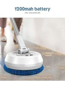 1pc Long Handle Electric Window Cleaning Brush - White - View 8