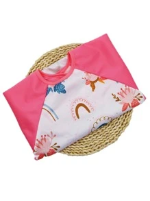 1 cái Yếm Cầu Vồng Polyester & In Hoa Cho Bé - Nhiều màu - Xem 2