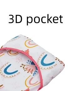 1 cái Yếm Cầu Vồng Polyester & In Hoa Cho Bé - Nhiều màu - Xem 4