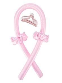 1pc No-Heat Sponge Curl Hair Styling Tool, Slouchy Person Sleep Wave Curler - Pink - View 2