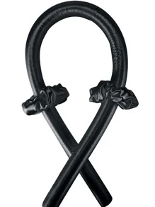 1 pieza Rizado de cabello sin calor con esponja holgada, herramienta para peinado - Negro - Ver 3