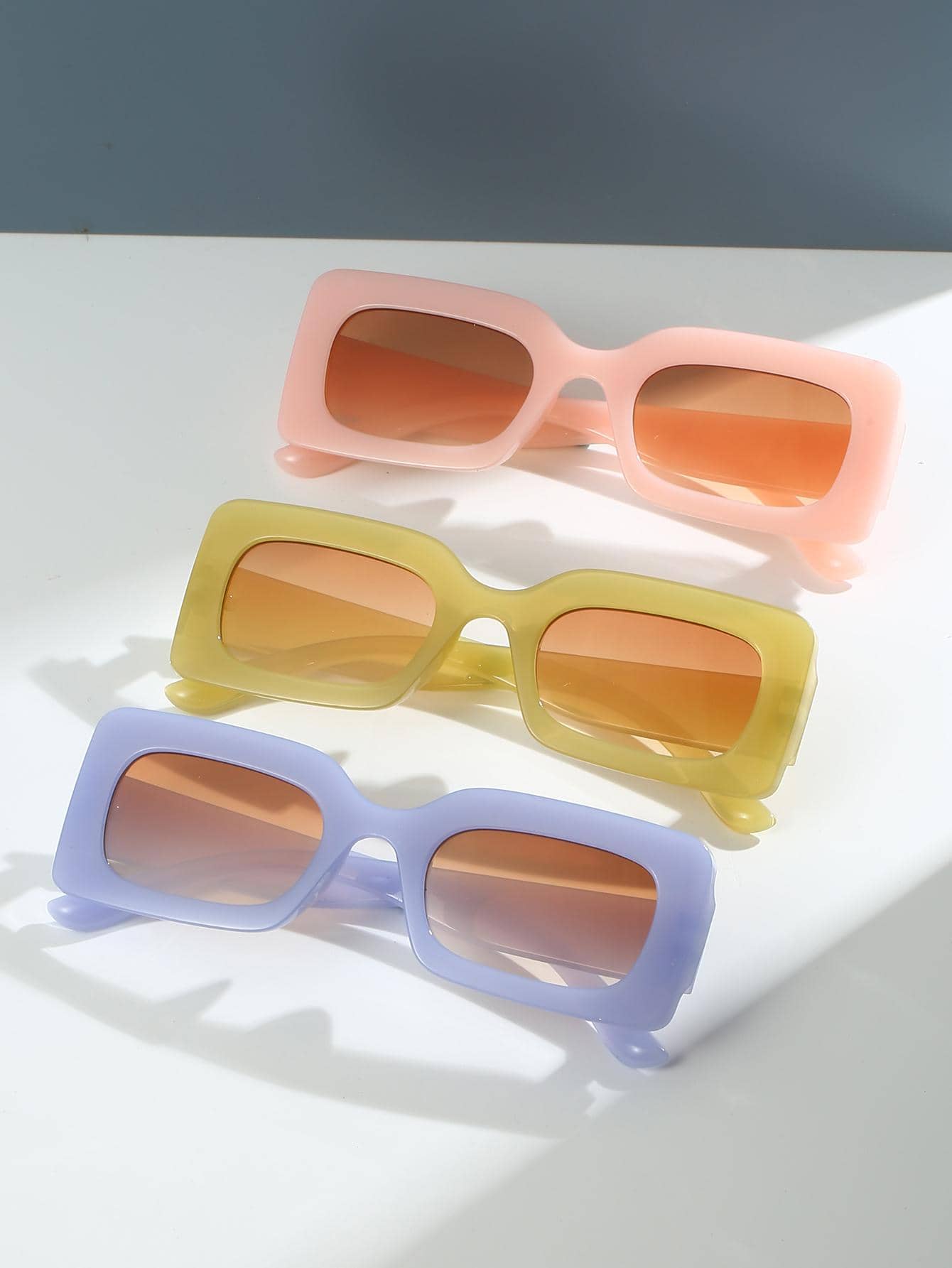 3副女士方框太陽鏡適用於戶外 - 彩色 - 查看 1